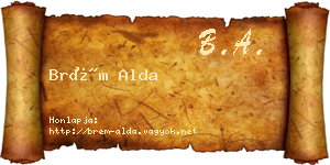 Brém Alda névjegykártya